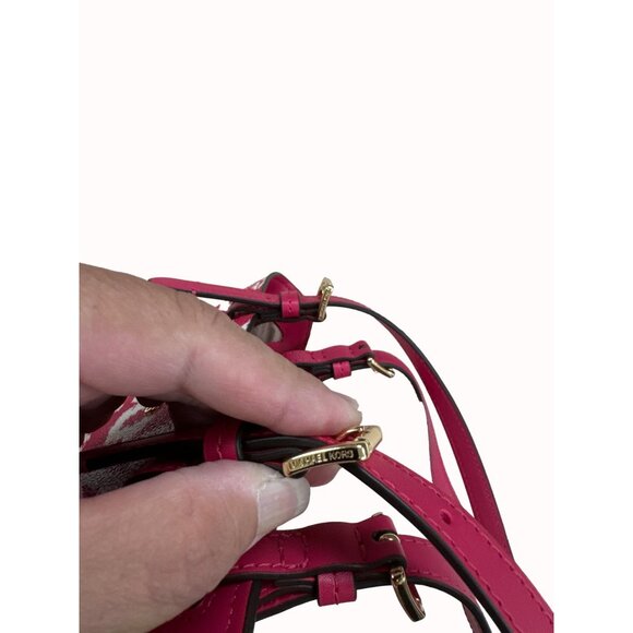 Michael Kors red women’s leather handbag purse clutch medium new SKU 4424 - Picture 7 of 16